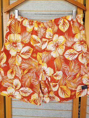 L.L. Bean Men's Swim Shorts Size Large Bathing Suit Trunks Tropical Print